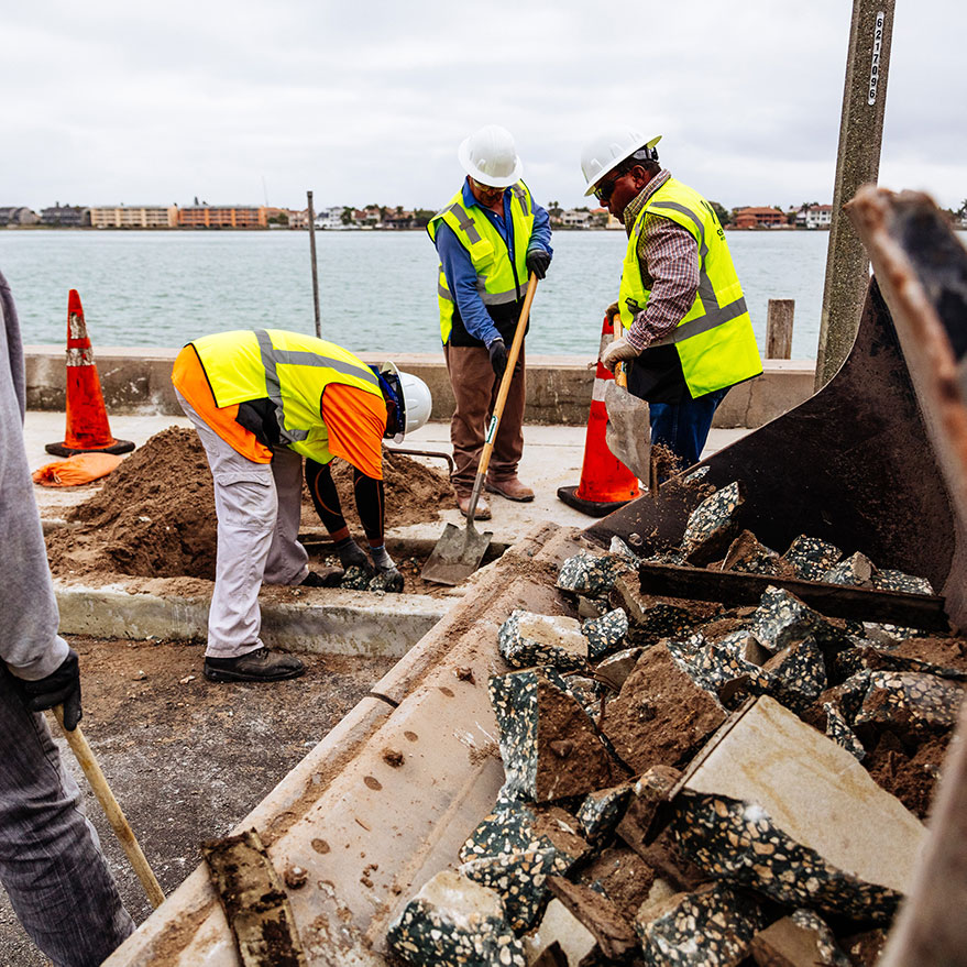 gnr construction workers on site